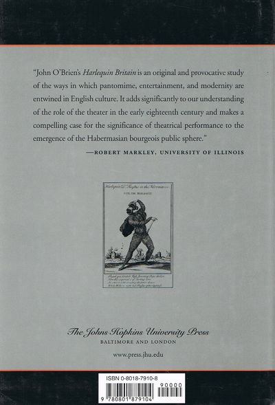 Harlequin Britain – Pantomime and Entertainment, 1690–1760