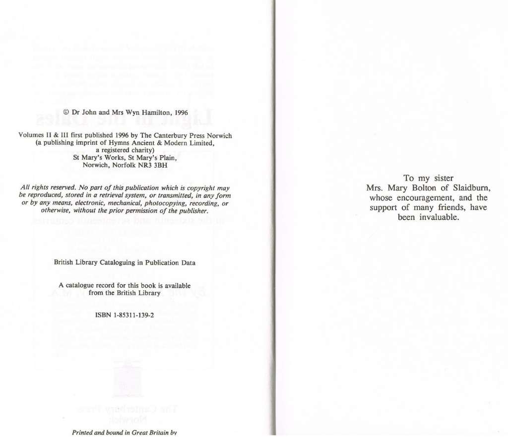 Light in the Dales: Volumes II and III. Studies in Religious Dissent and Land Tenure