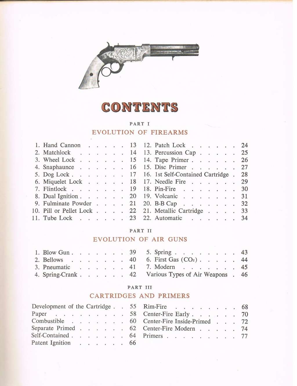 Guns. The development of firearms, air guns and cartridges, told in pictures