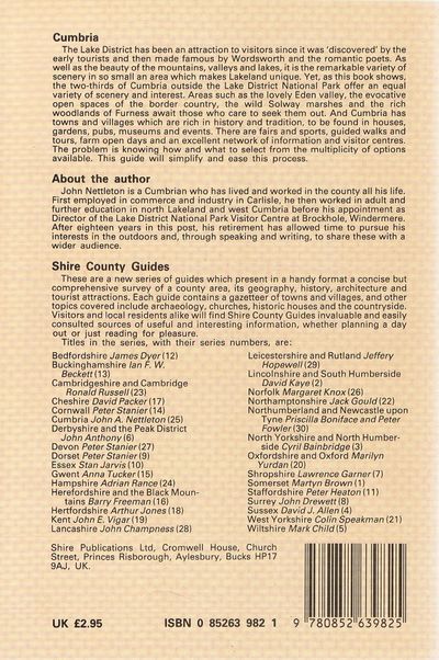 Cumbria (County Guide S.) by John Nettleton