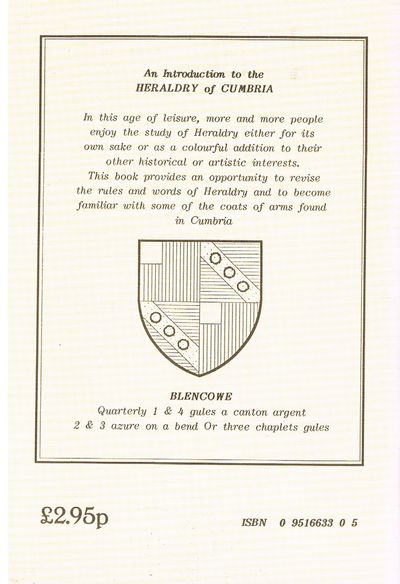 Introduction to the Heraldry of Cumbria by B.E. Maclean-Eltham